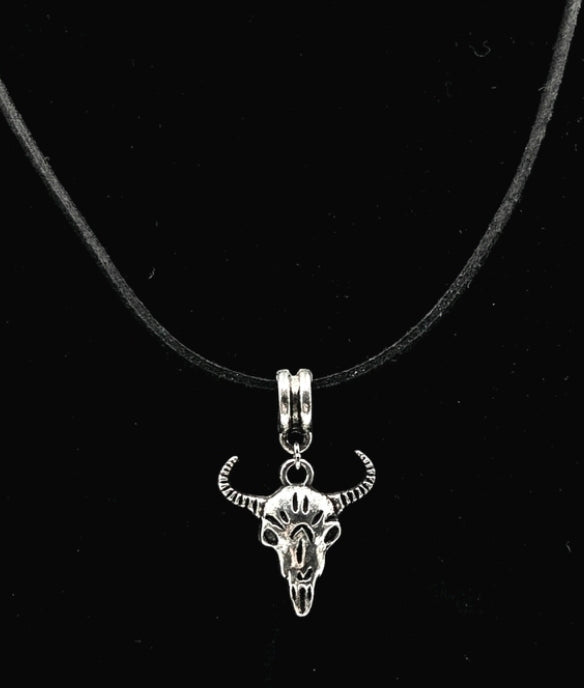 Bull's Skull Charm Necklace